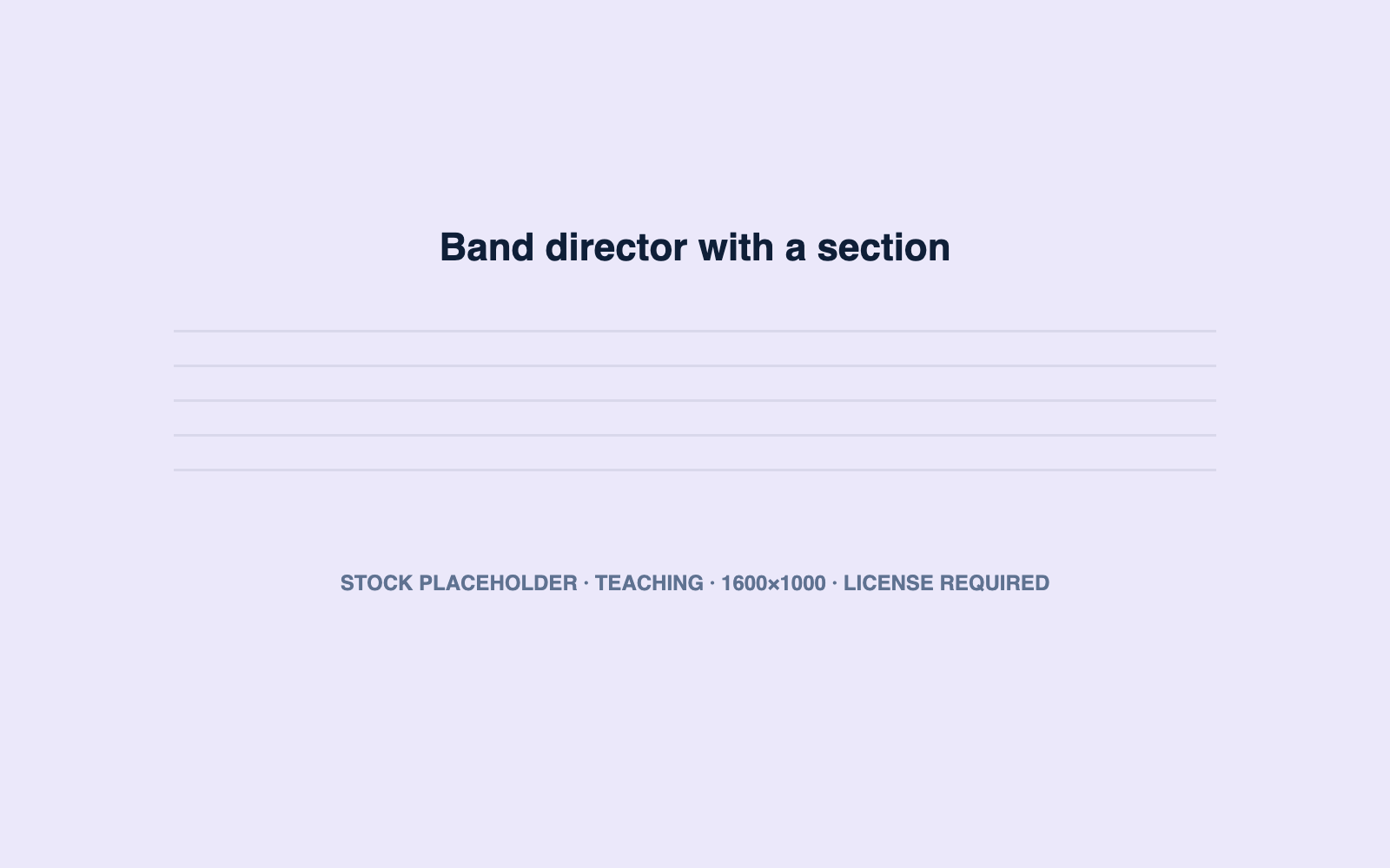 Band director with a section